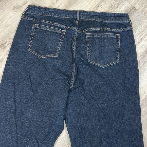 Torrid Perfect Wide-Leg Vintage Stretch Denim Cuffed Dark Blue Trouser Jeans 20S - Picture 4 of 11